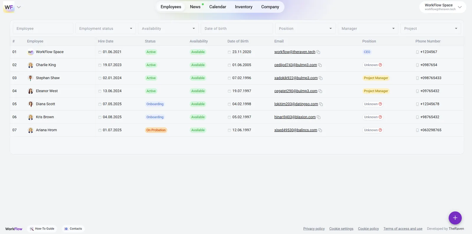 WorkFlow product screenshot